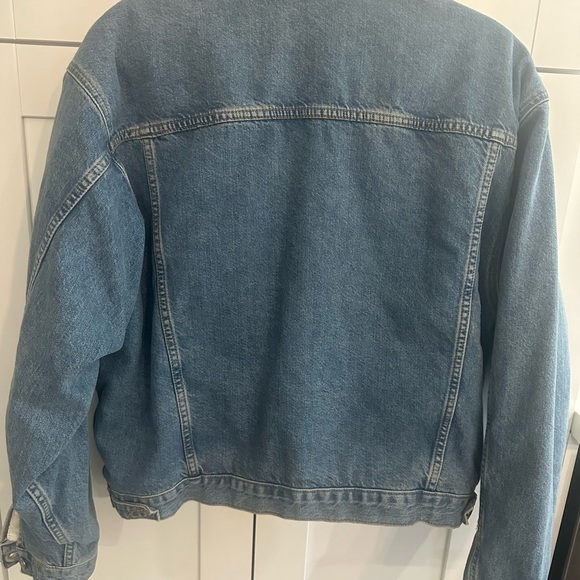 Topshop Sherpa Demin Jacket - Picture 3 of 4